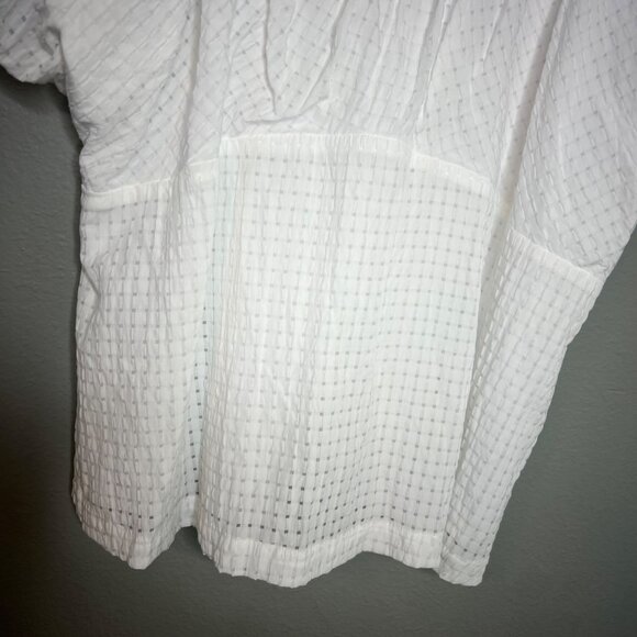 Old Navy Trapeze Milkmaid Top Size XL Calla Lily White Eyelet - Picture 5 of 9